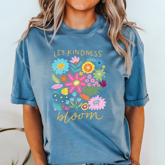 Let Kindness Bloom Comfort Colors T-Shirt - Picture 6 of 7